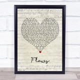 Bastille Flaws Script Heart Song Lyric Print