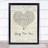 Rhye Song For You Script Heart Song Lyric Print