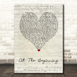 Richard Marx At The Beginning Script Heart Song Lyric Print