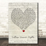 Richard Marx Endless Summer Nights Script Heart Song Lyric Print