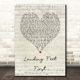 Bayside Landing Feet First Script Heart Song Lyric Print