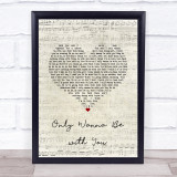 Samm Henshaw Only Wanna Be with You Script Heart Song Lyric Print