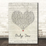 Savage Only You Script Heart Song Lyric Print