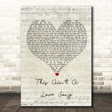 Scouting For Girls This Ain't A Love Song Script Heart Song Lyric Print