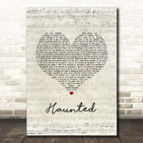 Shane MacGowan And The Popes With Sinead O'connor Haunted Script Heart Song Lyric Print