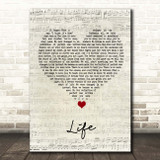 Sleeping At Last Life Script Heart Song Lyric Print