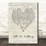 Small Faces All Or Nothing Script Heart Song Lyric Print