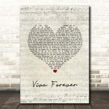 Spice Girls Viva Forever Script Heart Song Lyric Print