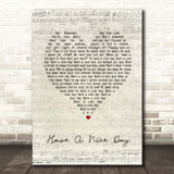 Stereophonics Have A Nice Day Script Heart Song Lyric Print