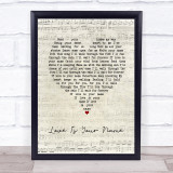 Steven Tyler Love Is Your Name Script Heart Song Lyric Print