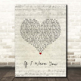 Stevie Nicks If I Were You Script Heart Song Lyric Print