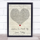 Stevie Wonder Love's In Need Of Love Today Script Heart Song Lyric Print