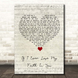 Sting If I Ever Lose My Faith In You Script Heart Song Lyric Print