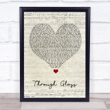 Stone Sour Through Glass Script Heart Song Lyric Print