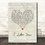Ben Rector I Like You Script Heart Song Lyric Print
