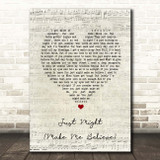 Sugarland Just Might (Make Me Believe) Script Heart Song Lyric Print