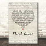Terry Wogan Floral Dance Script Heart Song Lyric Print