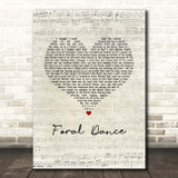 Terry Wogan Foral Dance Script Heart Song Lyric Print