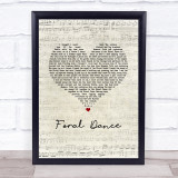 Terry Wogan Foral Dance Script Heart Song Lyric Print
