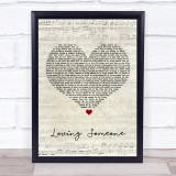 The 1975 Loving Someone Script Heart Song Lyric Print