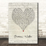 The Afters Ocean Wide Script Heart Song Lyric Print