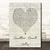 The All-American Rejects Another Heart Calls Script Heart Song Lyric Print