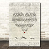 The Beautiful South A Little Time Script Heart Song Lyric Print
