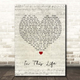 Bette Midler In This Life Script Heart Song Lyric Print