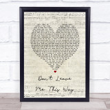 The Communards Don't Leave Me This Way Script Heart Song Lyric Print