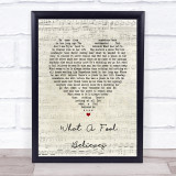 The Doobie Brothers What A Fool Believes Script Heart Song Lyric Print