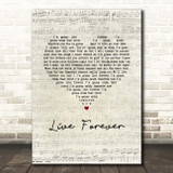 The Highwaymen Live Forever Script Heart Song Print