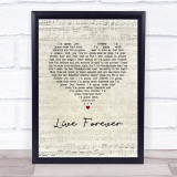 The Highwaymen Live Forever Script Heart Song Print