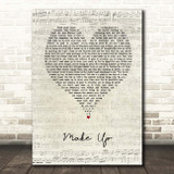 The Script Make Up Script Heart Song Lyric Print