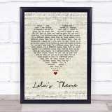 The Shapeshifters Lola's Theme Script Heart Song Lyric Print