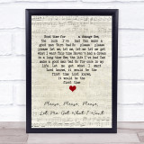 The Smiths Please, Please, Please, Let Me Get What I Want Script Heart Song Lyric Print