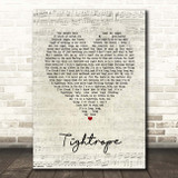 The Stone Roses Tightrope Script Heart Song Lyric Print