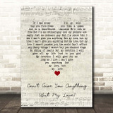 The Stylistics Can't Give You Anything (But My Love) Script Heart Song Lyric Print