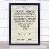 The Supremes You Can't Hurry Love Script Heart Song Lyric Print