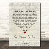 The Waterboys A Man Is in Love Script Heart Song Lyric Print