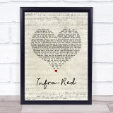 Three Days Grace Infra-Red Script Heart Song Lyric Print