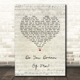 Tiamat Do You Dream Of Me Script Heart Song Lyric Print