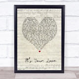 Tim McGraw & Faith Hill Its Your Love Script Heart Song Lyric Print