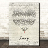 Billie Eilish Xanny Script Heart Song Lyric Print