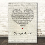 Tim McMorris Overwhelmed Script Heart Song Lyric Print