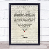 Time Ben's Brother Script Heart Song Lyric Print