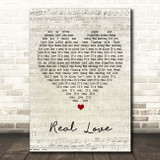 Tom Odell Real Love Script Heart Song Lyric Print