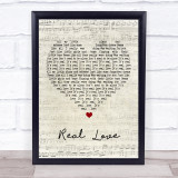 Tom Odell Real Love Script Heart Song Lyric Print