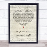 Billy Currington Must Be Doin' Somethin' Right Script Heart Song Lyric Print