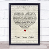 U2 One Tree Hill Script Heart Song Lyric Print