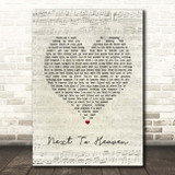 Aaron Watson Next To Heaven Script Heart Song Lyric Print